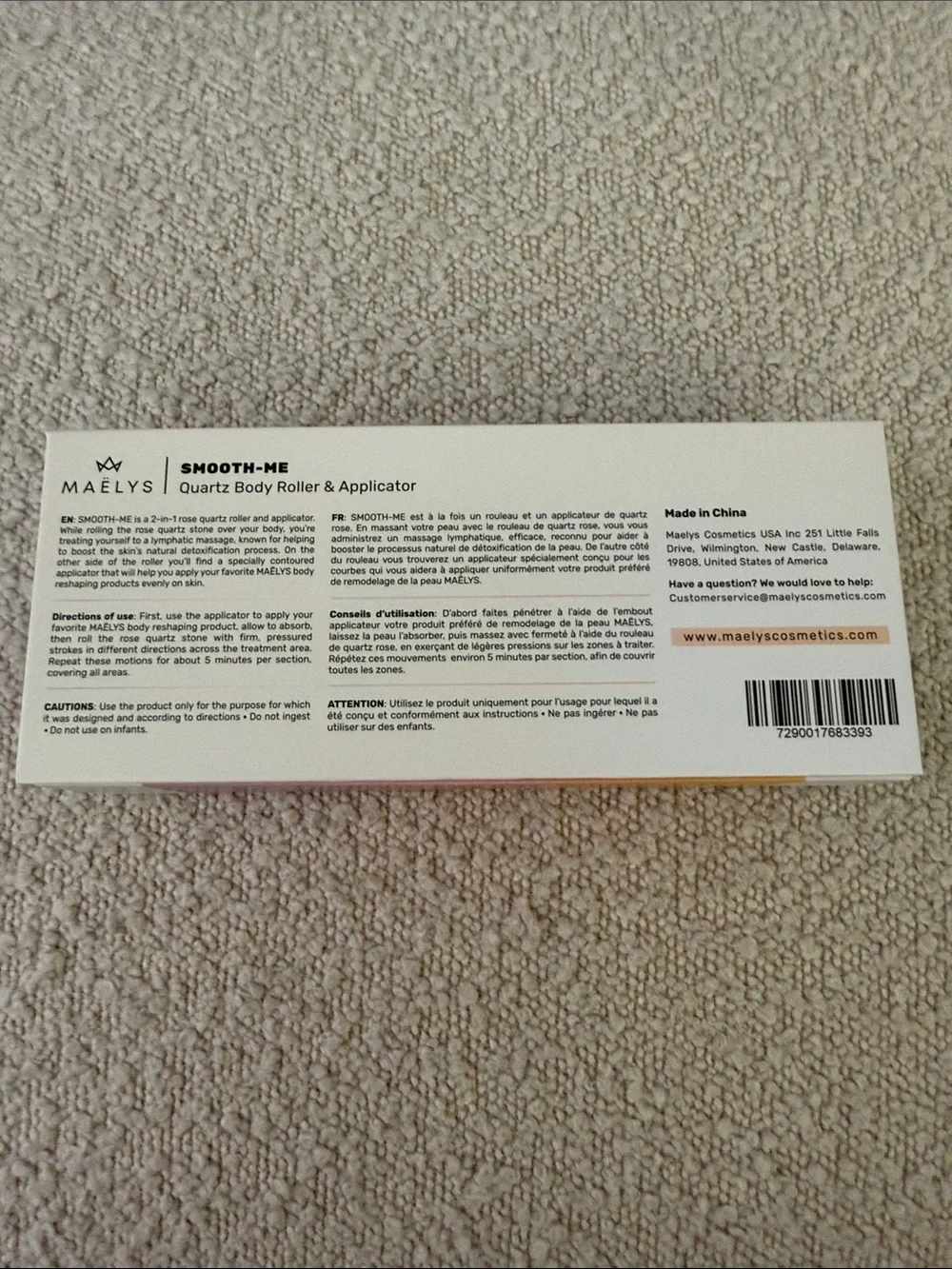 MAËLYS Smooth-Me Quartz Body Roller & Applicator